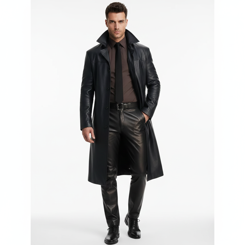 Marlo Trench Largo para Hombre – Abrigo Elegante Clásico Casual Chic