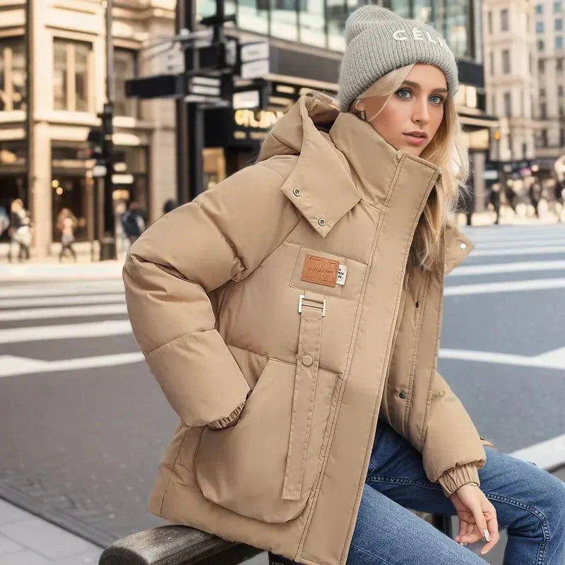 Hainie Chaqueta Puffer Impermeable para Mujer – Abrigo Oversize Invierno Chic