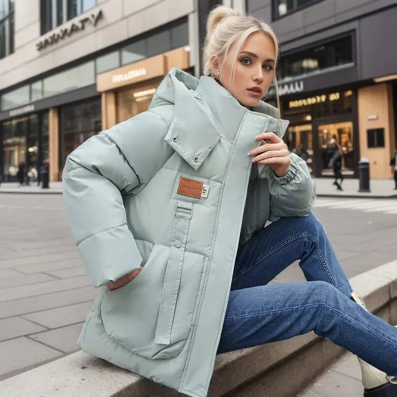 Hainie Chaqueta Puffer Impermeable para Mujer – Abrigo Oversize Invierno Chic
