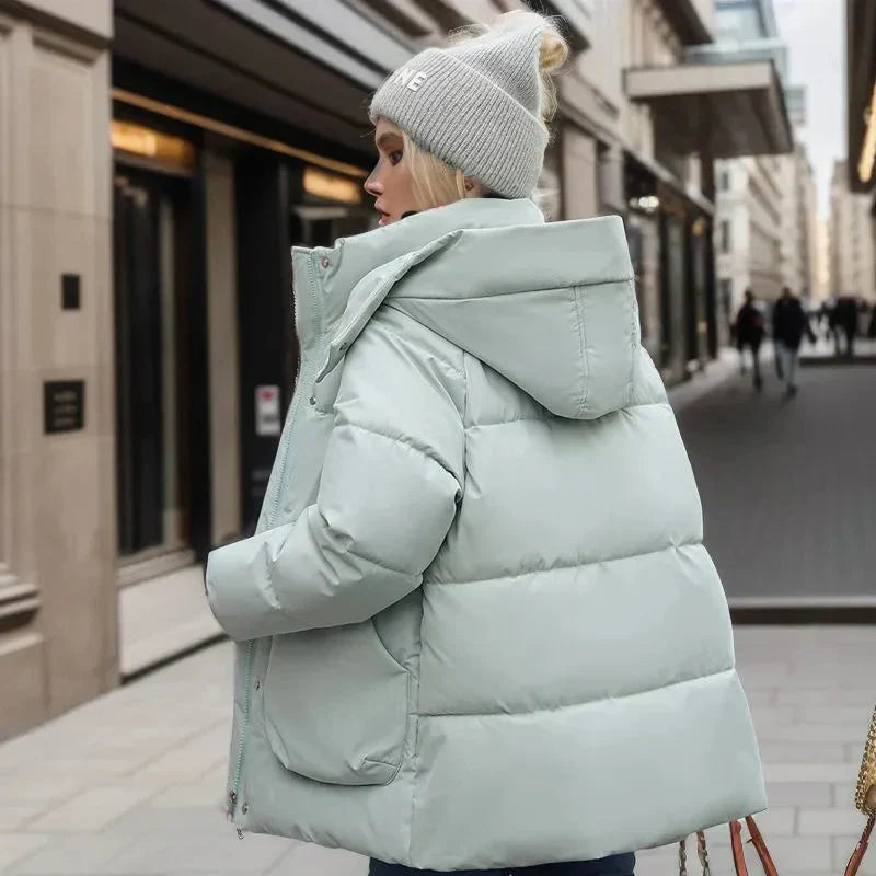 Hainie Chaqueta Puffer Impermeable para Mujer – Abrigo Oversize Invierno Chic