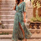 Ronja Vestido Largo Cruzado para Mujer – Vestido Wrap Elegante Verano