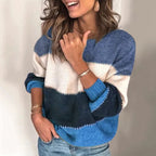 Amelia Jersey de Rayas para Mujer – Suéter Elegante Casual Chic Moderno