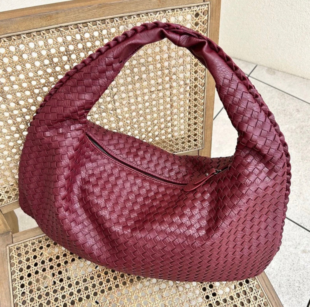 Noa Bolso Tote Trenzado para Mujer – Shopper Elegante de Cuero Vegano Chic