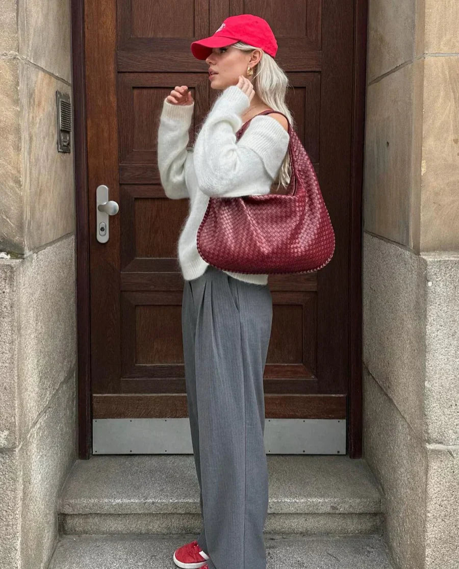 Noa Bolso Tote Trenzado para Mujer – Shopper Elegante de Cuero Vegano Chic