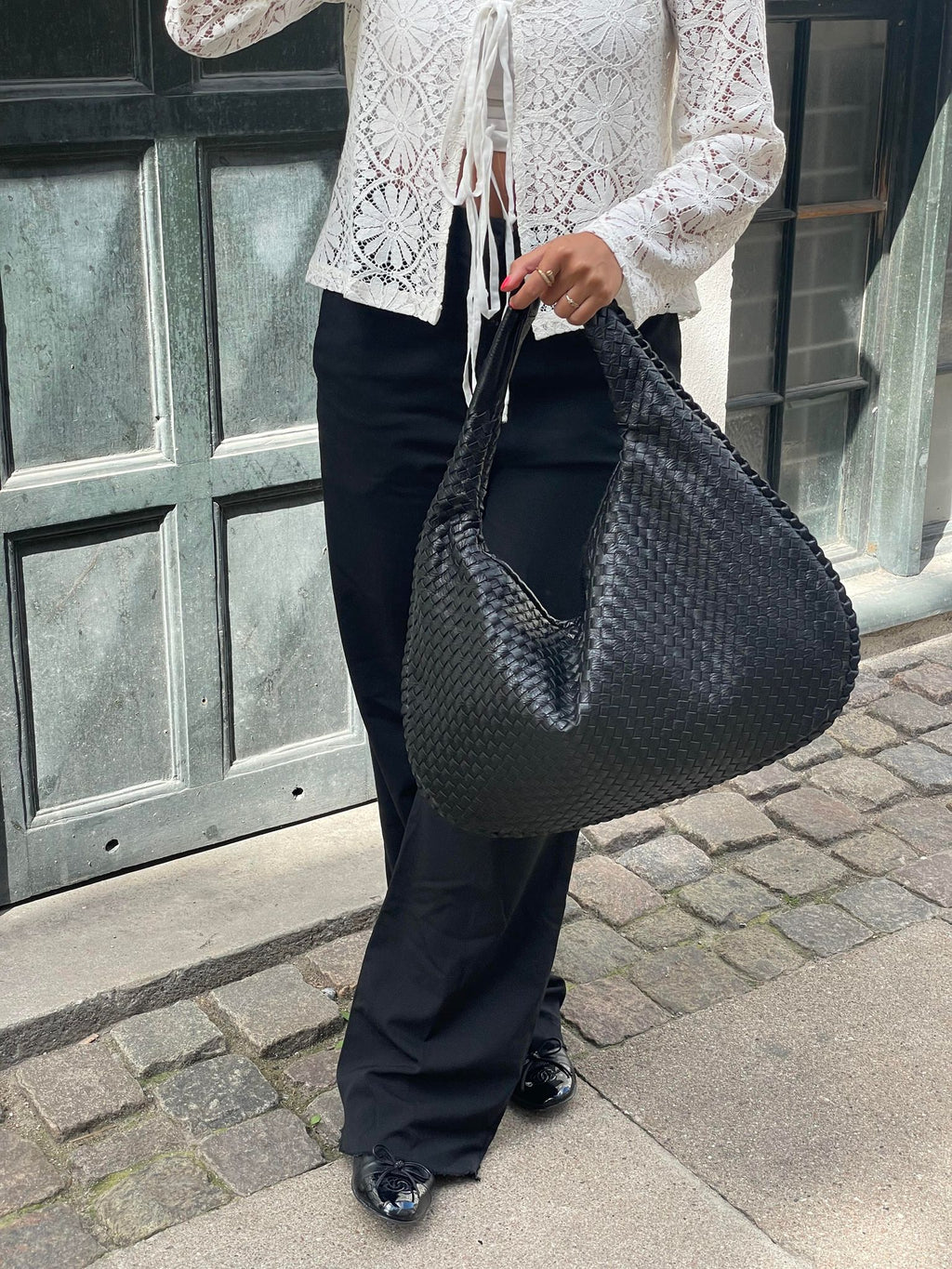 Noa Bolso Tote Trenzado para Mujer – Shopper Elegante de Cuero Vegano Chic