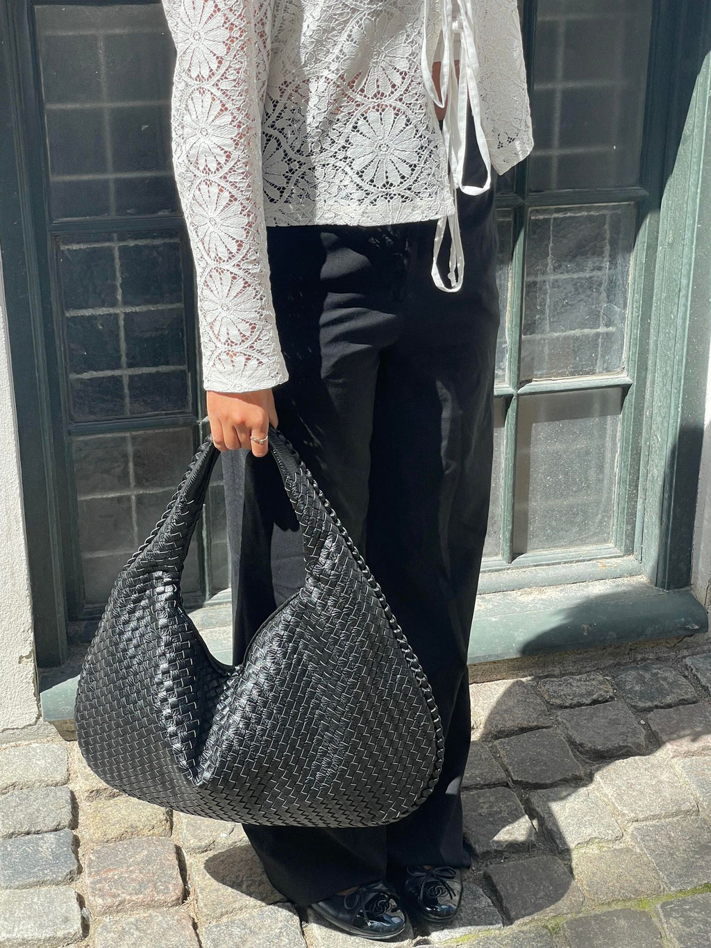 Noa Bolso Tote Trenzado para Mujer – Shopper Elegante de Cuero Vegano Chic