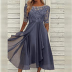 Melisande Vestido Largo de Chifón para Mujer – Vestido Elegante Fiesta Chic