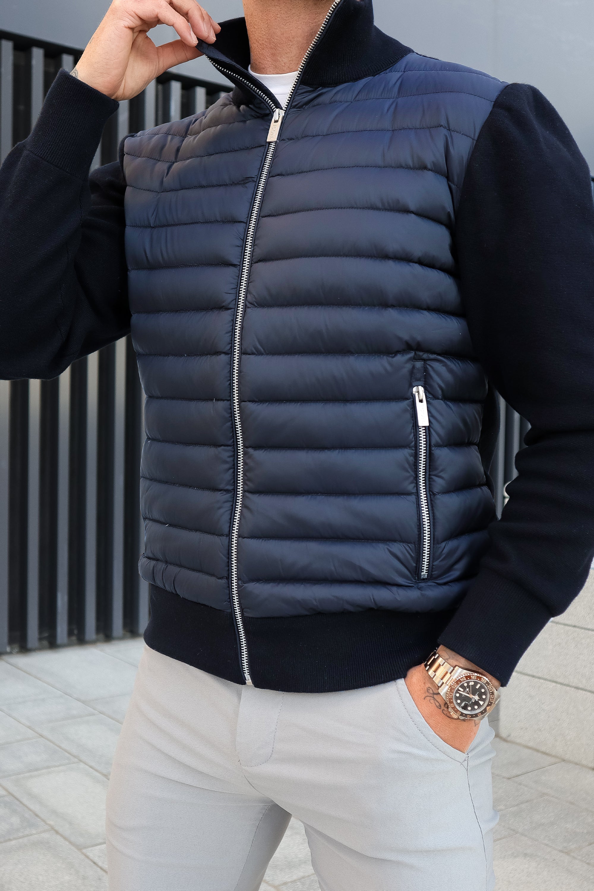 Xian Chaqueta Híbrida para Hombre – Cazadora Modular Casual Urbana Chic