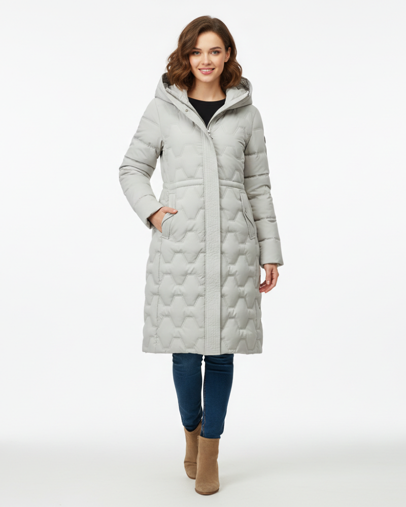 Nicole Abrigo Largo Acolchado para Mujer – Chaqueta Invierno Elegante Chic