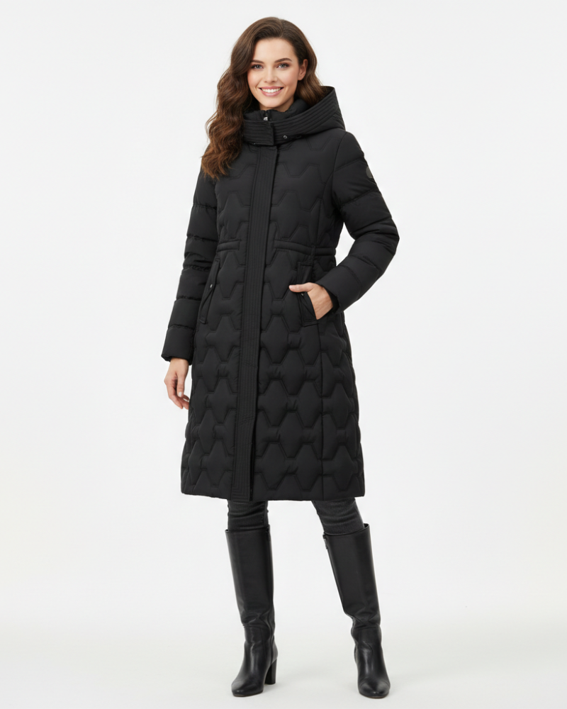 Nicole Abrigo Largo Acolchado para Mujer – Chaqueta Invierno Elegante Chic