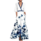 Noelle Vestido Floral para Mujer – Vestido Elegante Primavera Cuello V Chic