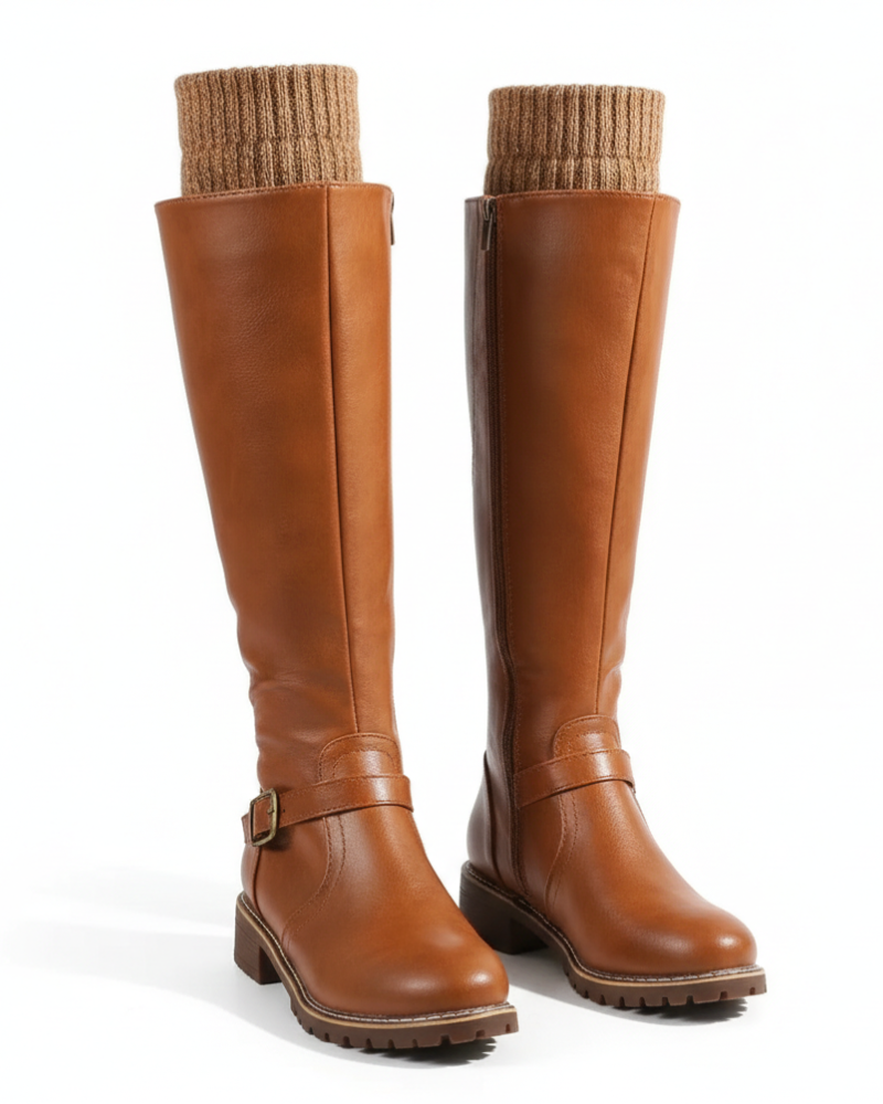 Nyla Botas de Cuero para Mujer – Botines Elegantes Cómodos Casual Chic