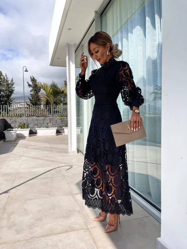 Vestido Largo de Encaje para Mujer
