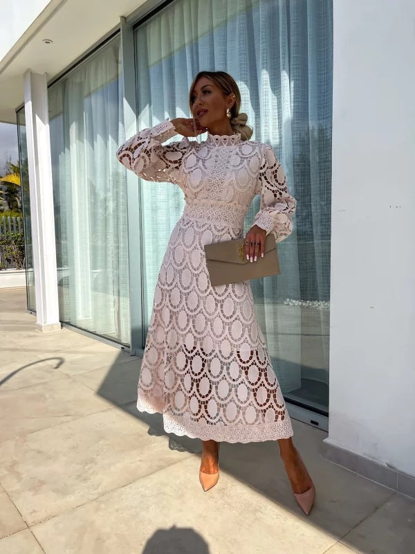 Vestido Largo de Encaje para Mujer