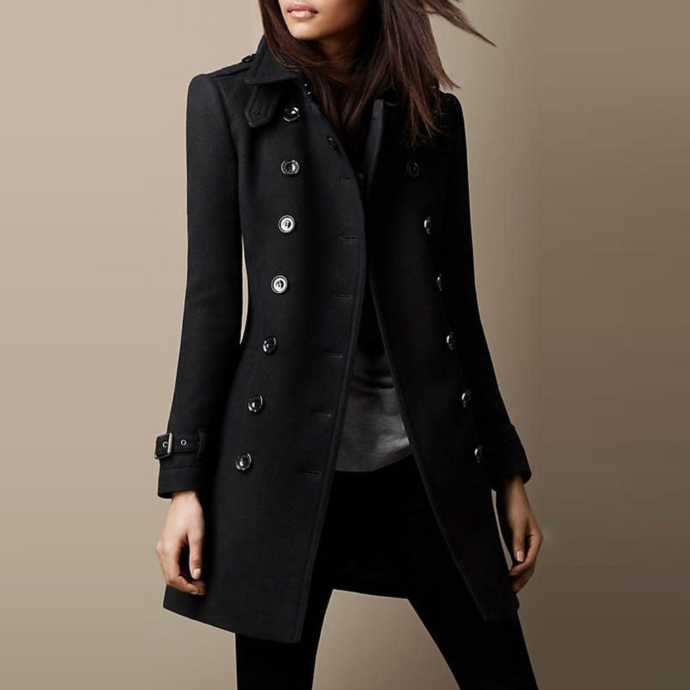 Lucille Abrigo Largo de Lana para Mujer – Manteau Elegante Invierno Chic