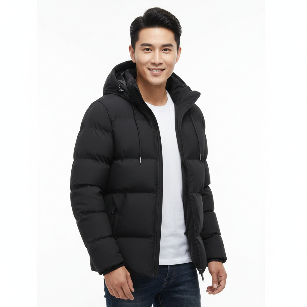 Olie Parka de Invierno para Hombre – Chaqueta Impermeable Acolchada con Capucha