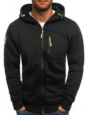 Ealdred Sudadera con Capucha para Hombre – Hoodie Cremallera Casual Urbano