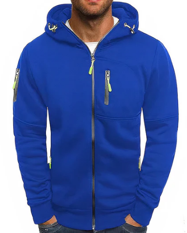 Ealdred Sudadera con Capucha para Hombre – Hoodie Cremallera Casual Urbano