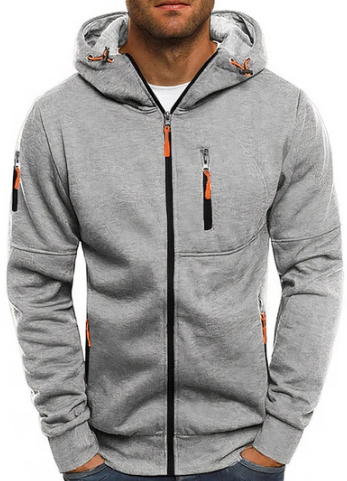 Ealdred Sudadera con Capucha para Hombre – Hoodie Cremallera Casual Urbano