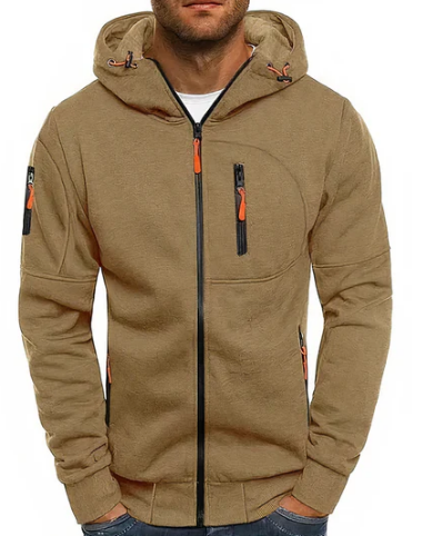 Ealdred Sudadera con Capucha para Hombre – Hoodie Cremallera Casual Urbano