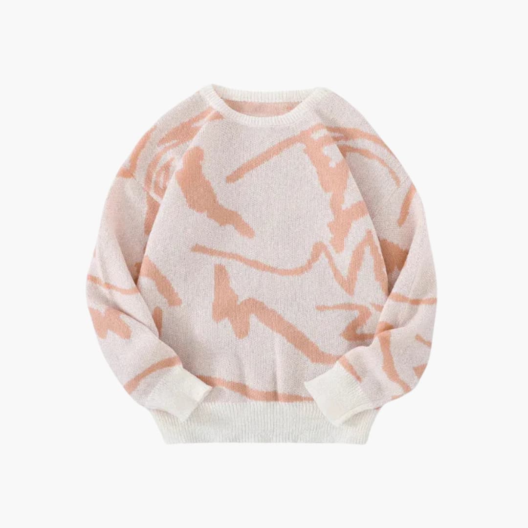 Carl Jersey para Hombre – Suéter de Punto Moderno con Estampado Abstracto Chic