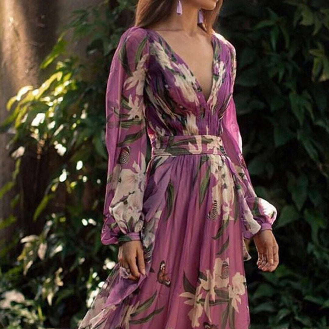 Natalia Vestido Maxi para Mujer – Vestido Largo Elegante Verano Chic