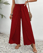 Sophia Pantalón Mujer – Pantalón Palazzo de Talle Alto con Pierna Ancha Elegante