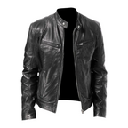 David Chaqueta de Cuero para Hombre – Cazadora Elegante de Piel Premium Casual
