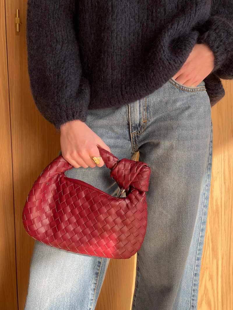 Soera Bolso Mini Trenzado para Mujer – Bolso Elegante Artesanal Casual Chic