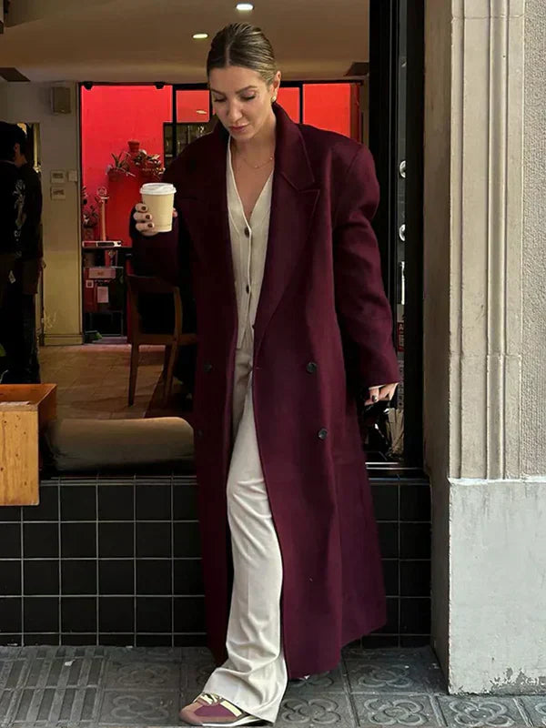 Vivian Abrigo de Lana para Mujer – Abrigo Elegante de Invierno Clásico Chic