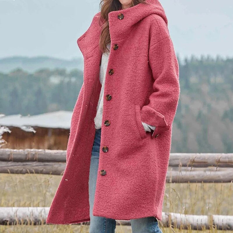 Hadley Abrigo de Invierno para Mujer – Abrigo Elegante con Capucha Chic Cálido