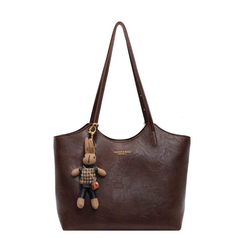 Emma Rustic Edge Tote – Bolso Tote Vintage de Cuero Vegano Elegante