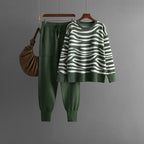 Delaney Conjunto de Cachemira para Mujer – Set Zebra Elegante y Suave Chic