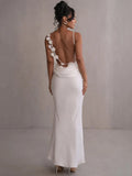 Marie Vestido Largo Satinado para Mujer – Vestido Fiesta Elegante Chic