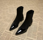 Grace Botines de Tacón para Mujer – Botas Elegantes de Ante con Detalles Brillantes