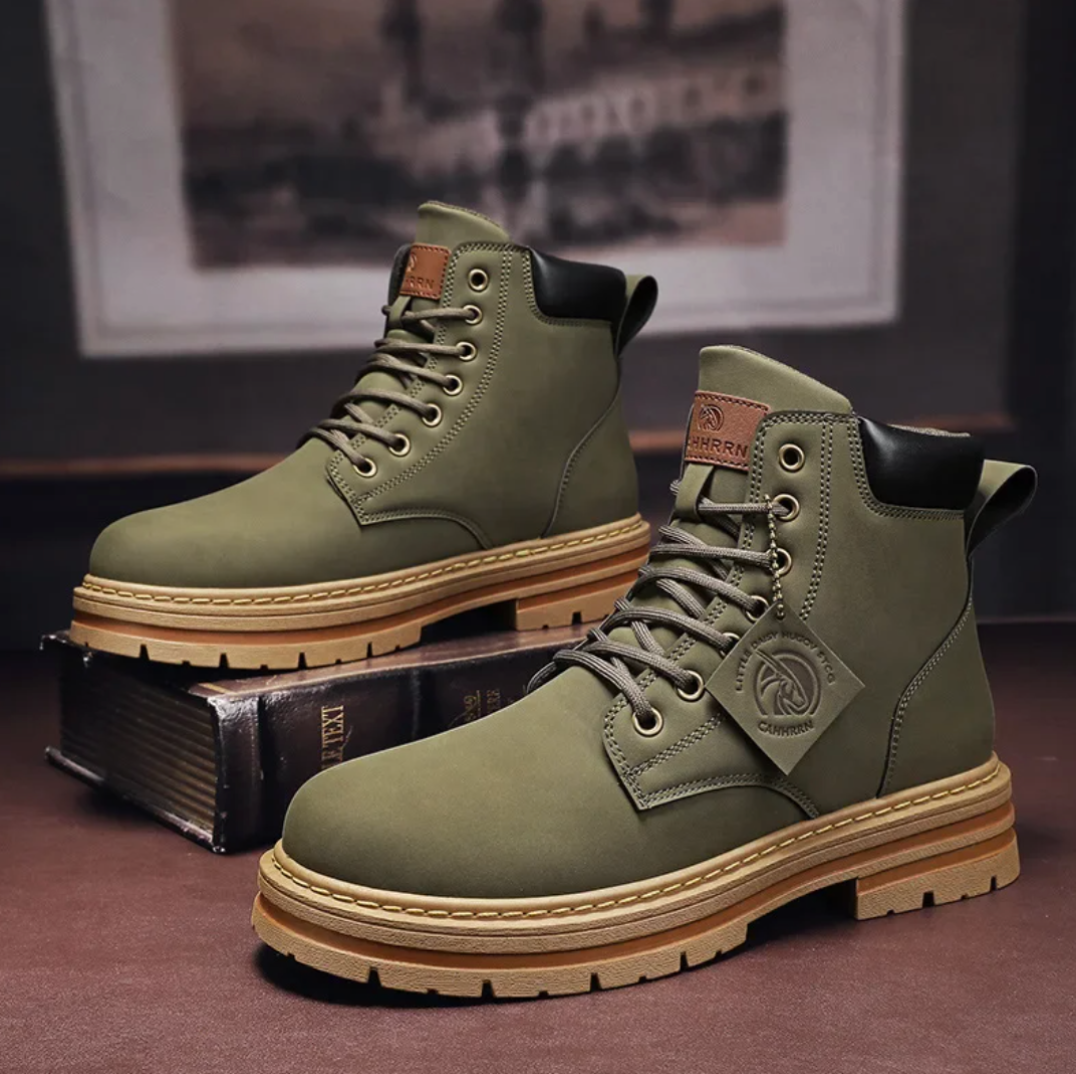 Marlon Botas con Cordones para Hombre – Botines Cómodos Antideslizantes