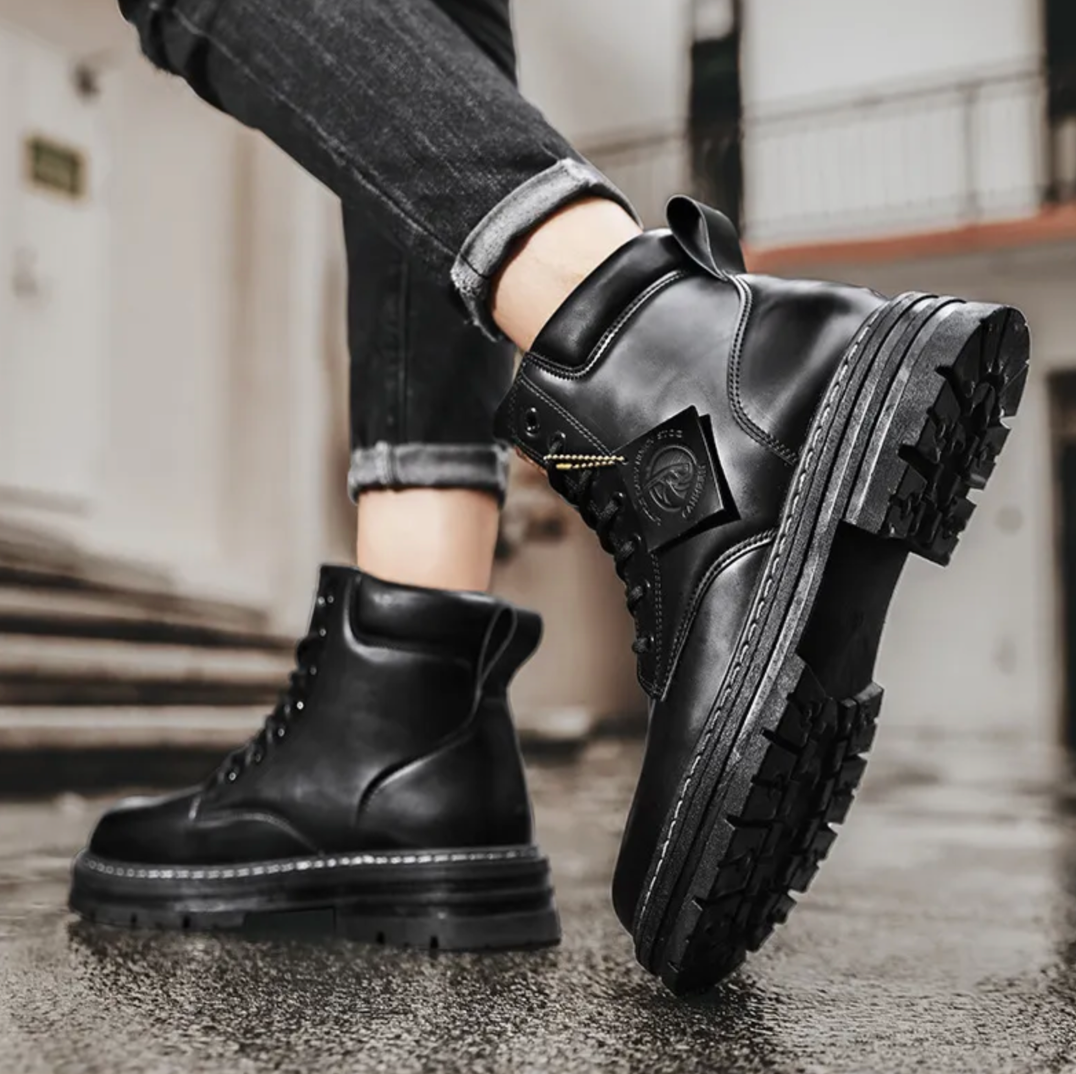 Marlon Botas con Cordones para Hombre – Botines Cómodos Antideslizantes
