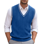 Kyson Chaleco de Punto para Hombre – Jersey sin Mangas Elegante con Cuello V