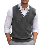 Kyson Chaleco de Punto para Hombre – Jersey sin Mangas Elegante con Cuello V