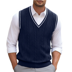Kyson Chaleco de Punto para Hombre – Jersey sin Mangas Elegante con Cuello V