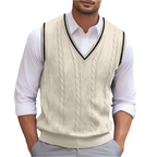 Kyson Chaleco de Punto para Hombre – Jersey sin Mangas Elegante con Cuello V
