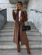 Talia Abrigo Largo para Mujer – Trench Elegante Cruzado de Invierno Chic