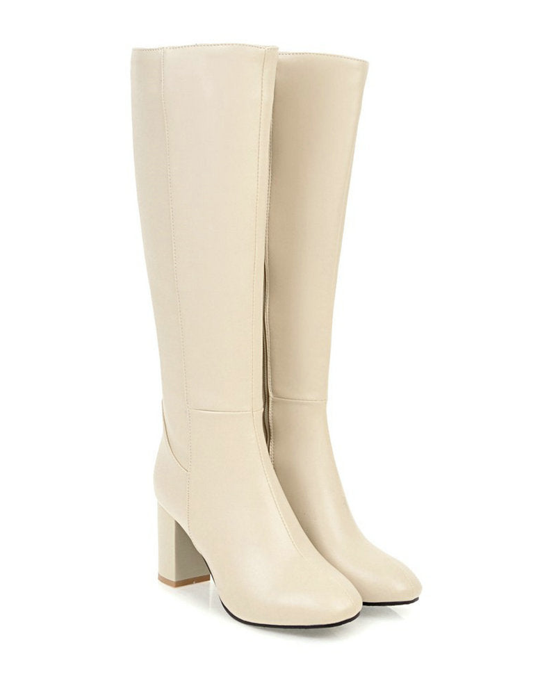 Paige Botas para Mujer – Botines Elegantes Tacón Bloque Cremallera Chic