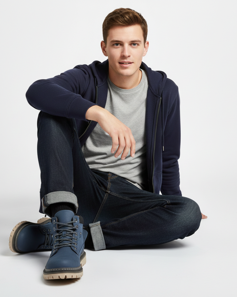 Ernie Botas de Cuero para Hombre – Botines Elegantes Resistentes y Cómodos Premium