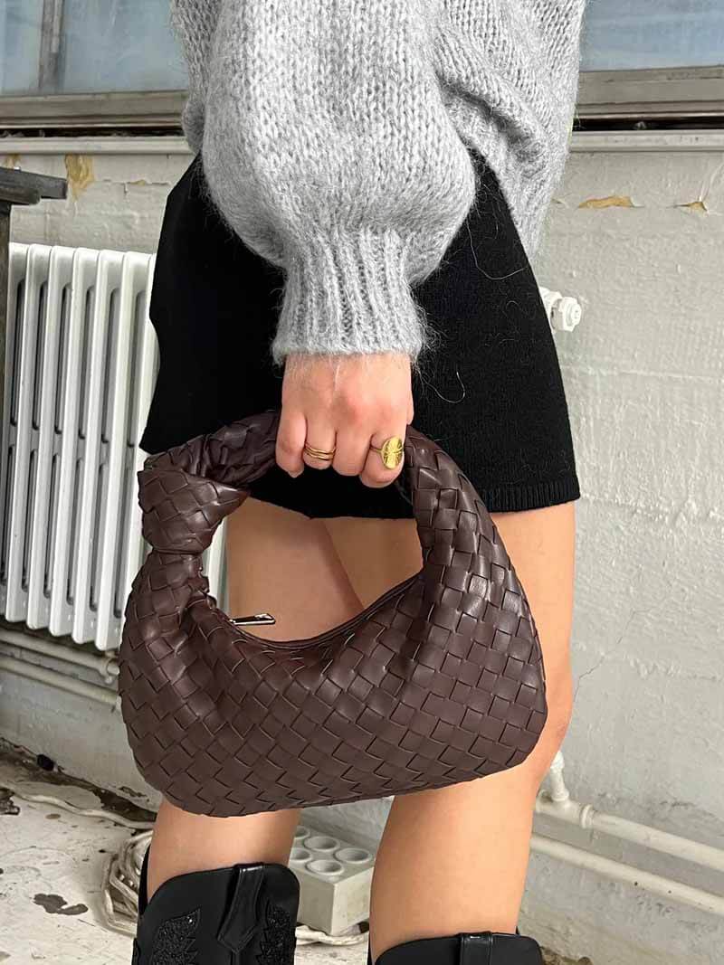 Soera Bolso Mini Trenzado para Mujer – Bolso Elegante Artesanal Casual Chic