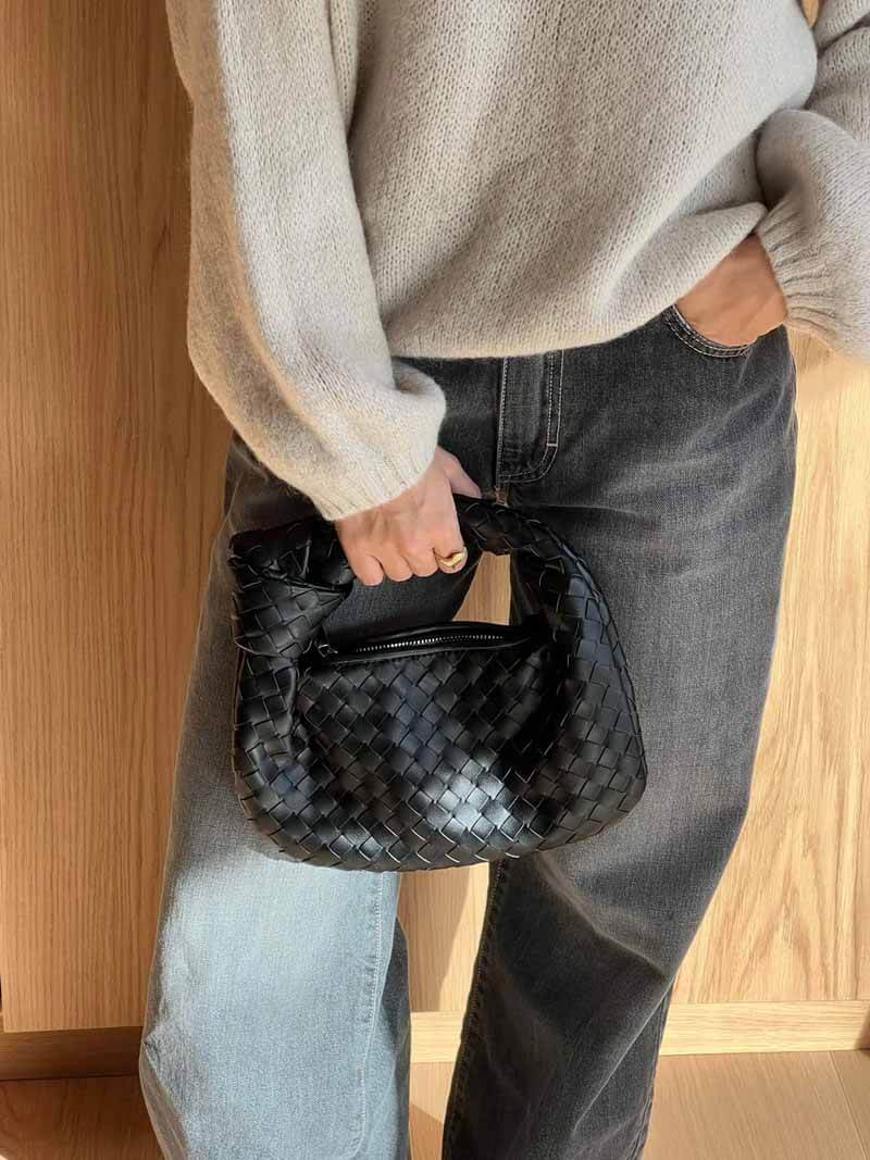 Soera Bolso Mini Trenzado para Mujer – Bolso Elegante Artesanal Casual Chic