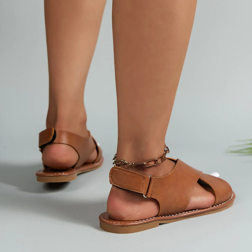 Charley Sandalias de Cuero para Mujer – Sandalias Elegantes Cómodas Verano
