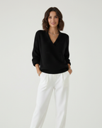 Alexandra Jersey Cuello V para Mujer – Suéter Elegante Casual Invierno Chic