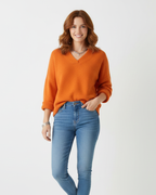 Alexandra Jersey Cuello V para Mujer – Suéter Elegante Casual Invierno Chic