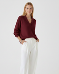 Alexandra Jersey Cuello V para Mujer – Suéter Elegante Casual Invierno Chic